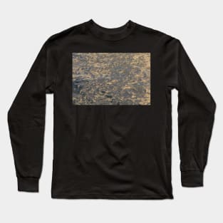 Abstract gold and yellow liquid water Long Sleeve T-Shirt